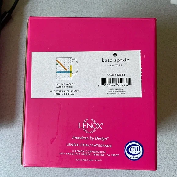 NWT Kate Spade Lenox Say the Word Mug - Picture 4 of 4